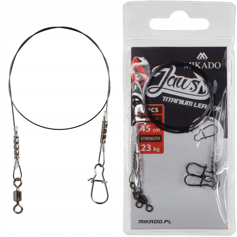 Mikado Jaws przypony tytanowe 45 cm 23 kg Predator Snap