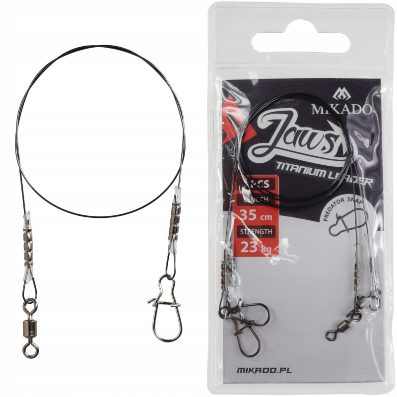 Mikado Jaws przypony tytanowe 35 cm 23 kg Predator Snap