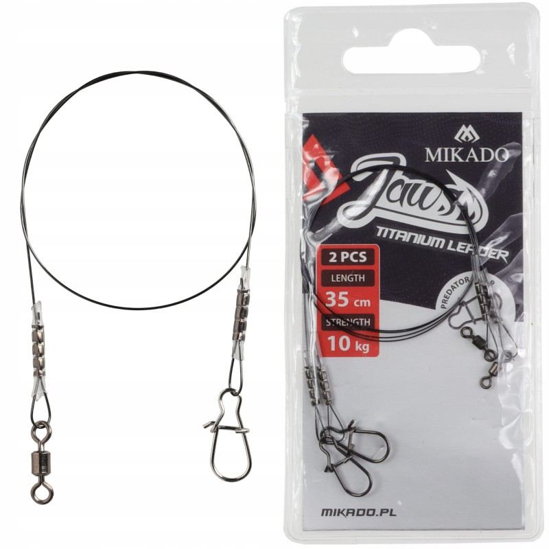 Mikado Jaws przypony tytanowe 35 cm 10 kg Predator Snap