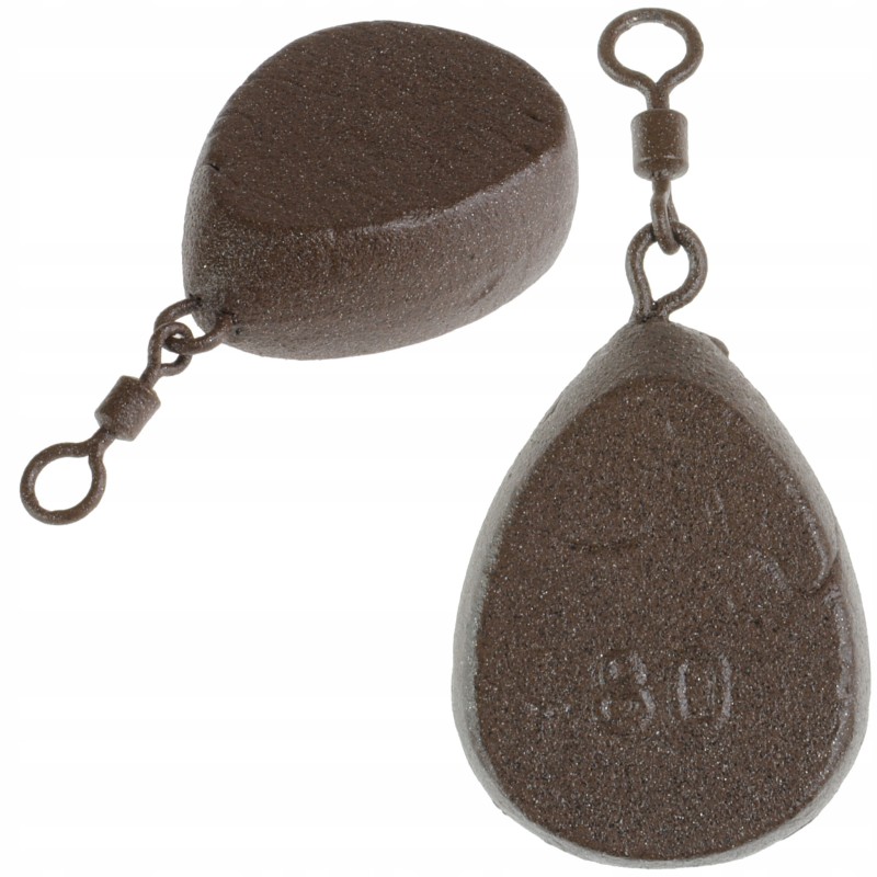 ZHIBO ciężarek karpiowy 80 g płaska gruszka