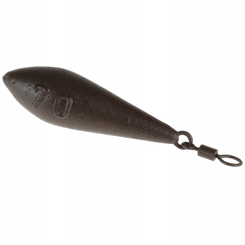 ZHIBO ciężarek karpiowy 70 g torpeda z krętlikiem