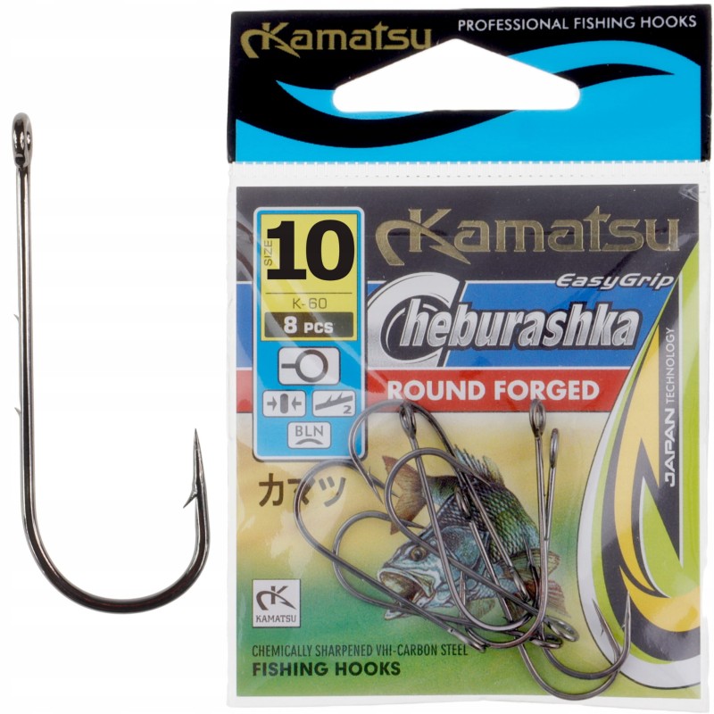 Kamatsu haczyki rozmiar 10 CHEBURASHKA ROUND FORGED oczko