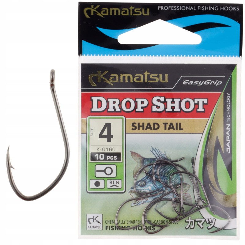 Kamatsu haczyki rozmiar 4 DROP SHOT Shad Tail oczko