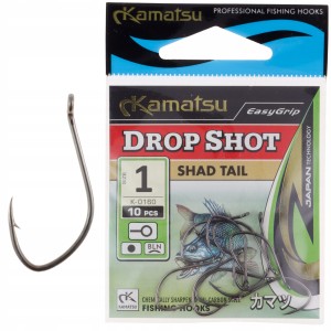 Kamatsu haczyki rozmiar 1 DROP SHOT Shad Tail oczko
