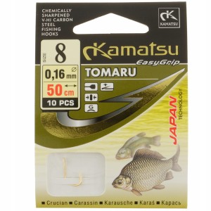 Kamatsu haczyki 8 TOMARU Gold z przyponem