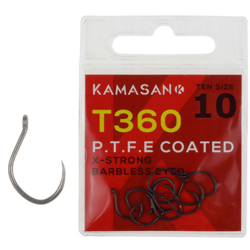 Kamasan haczyki rozmiar 10 T360 bezzadziorowe oczko