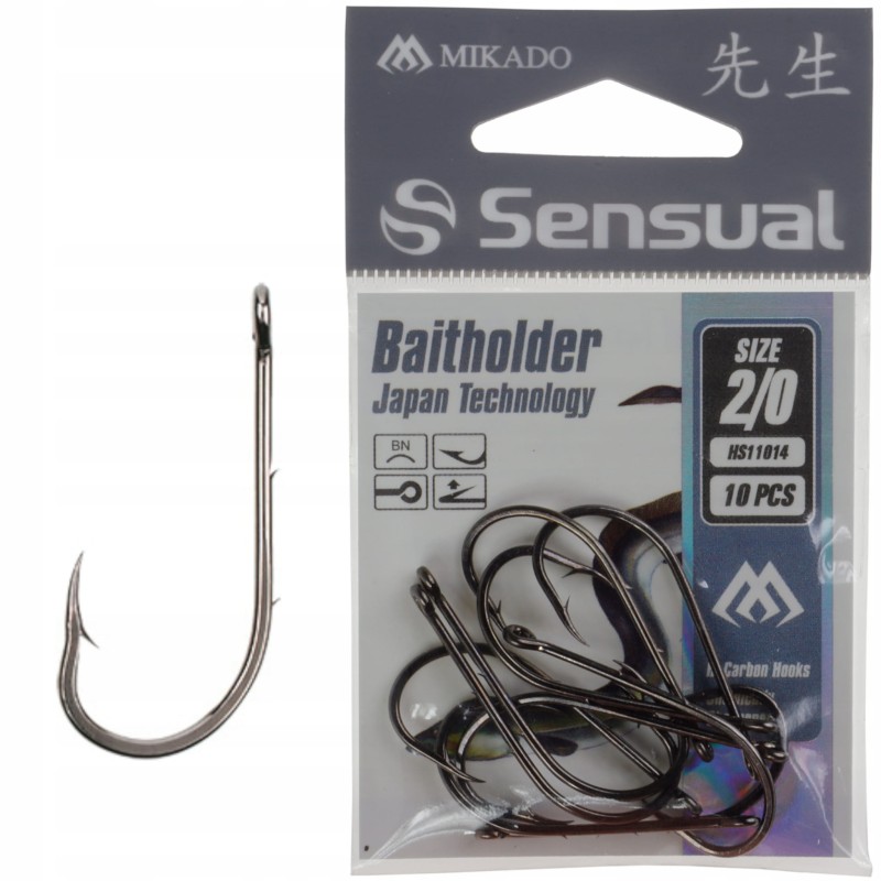 Mikado haczyki rozmiar 2/0 Sensual BAITHOLDER BN oczko
