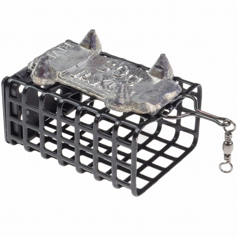 Jaxon koszyczek zanętowy 125 g rzeczny z kolcami prostokąt