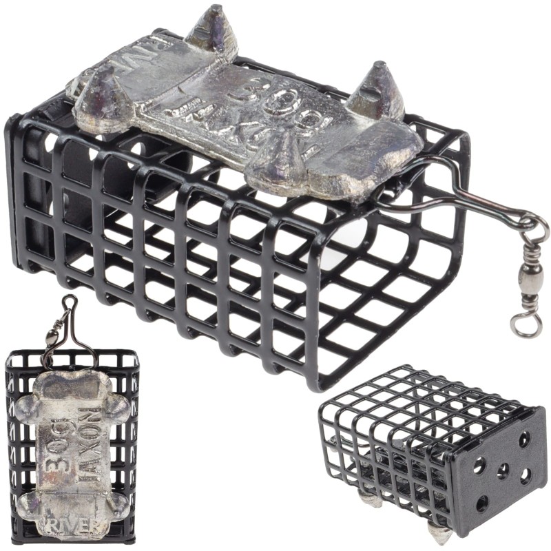 Jaxon koszyczek zanętowy 30 g rzeczny z kolcami prostokąt