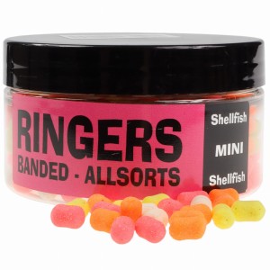 RINGERS dumbells Banded MINI Allsorts shellfish