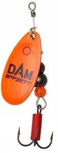 DAM Effzett FLUO Spinner 3 g rozmiar 1 ORANGE obrotówka