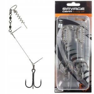 Savage Gear SPIN RIG 13 cm 23 kg dozbrojka kotwica 3/0 SGY 2 szt