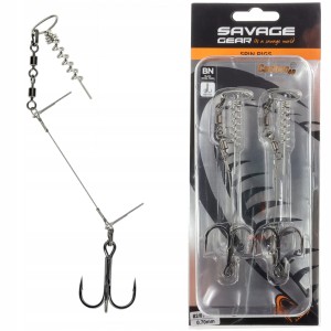 Savage Gear SPIN RIG 13 cm 23 kg dozbrojka kotwica 2/0 SGY 2 szt