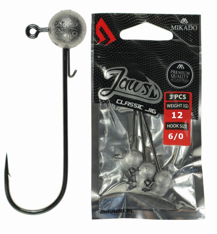 Mikado główki jigowe Jaws Classic 12 g hak 6/0