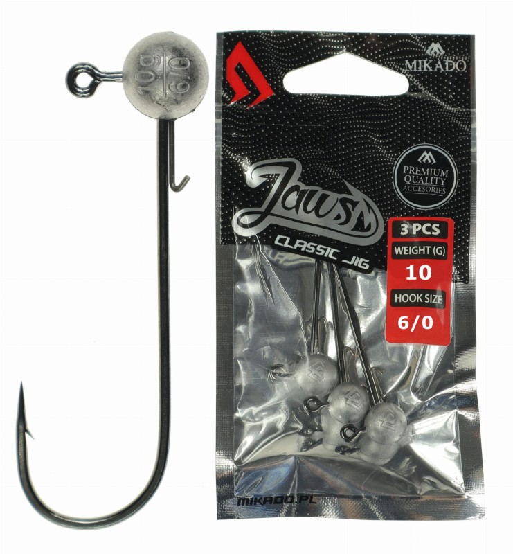 Mikado główki jigowe Jaws Classic 10 g hak 6/0