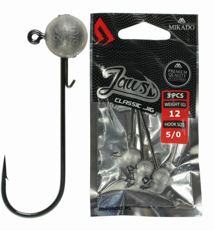 Mikado główki jigowe Jaws Classic 12 g hak 5/0