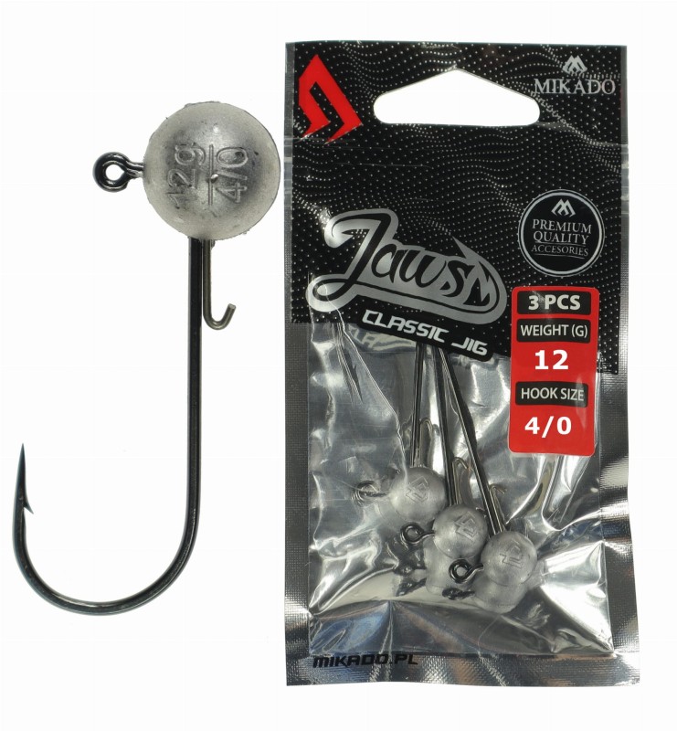 Mikado główki jigowe Jaws Classic 12 g hak 4/0