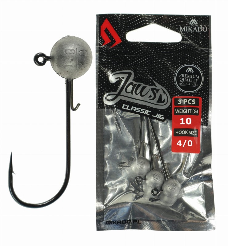 Mikado główki jigowe Jaws Classic 10 g hak 4/0