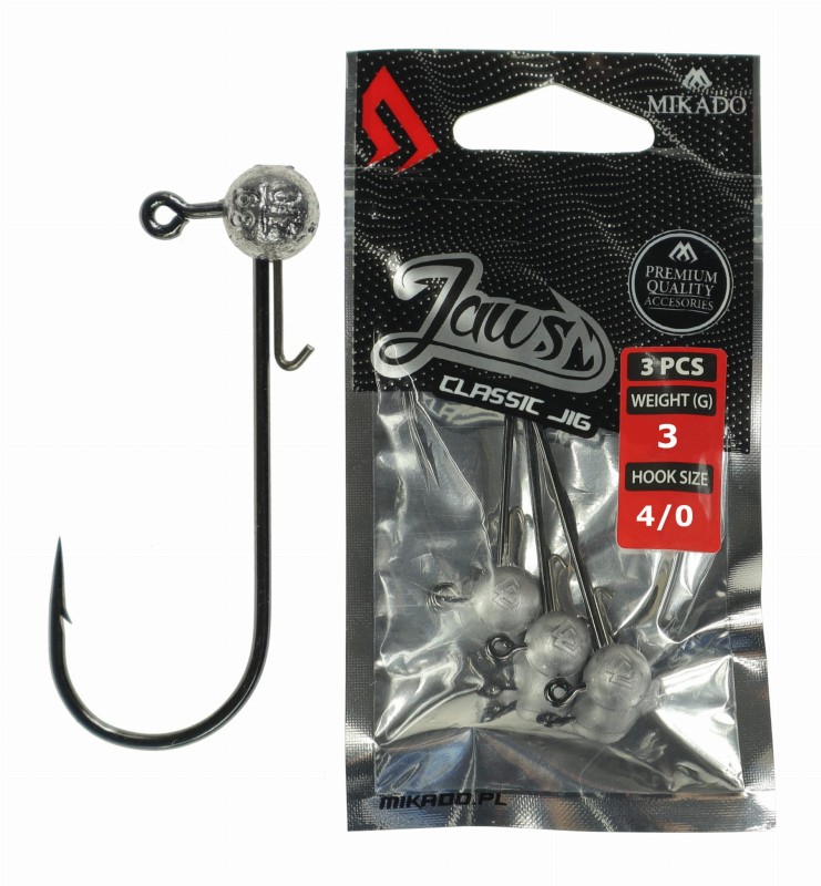 Mikado główki jigowe Jaws Classic 3 g hak 4/0