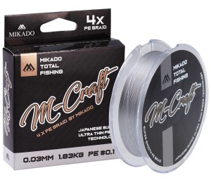 Mikado plecionka M-CRAFT BRAID 4X 0,06 mm 150 m szara ULTRALIGHT