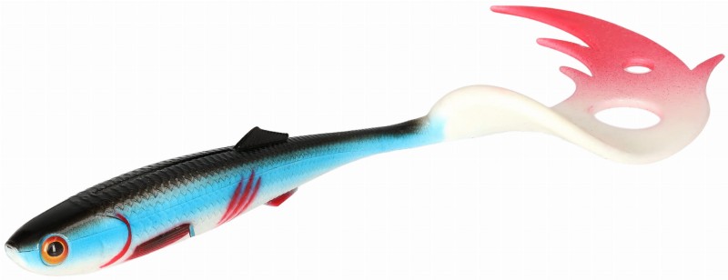 Mikado guma Sicario PIKE TAIL 14 cm 13 g BLEEDING BLUE