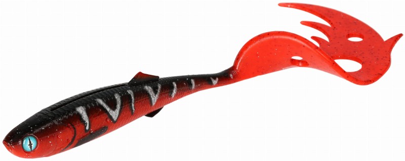 Mikado guma Sicario PIKE TAIL 8,5 cm 3 g RED TIGER
