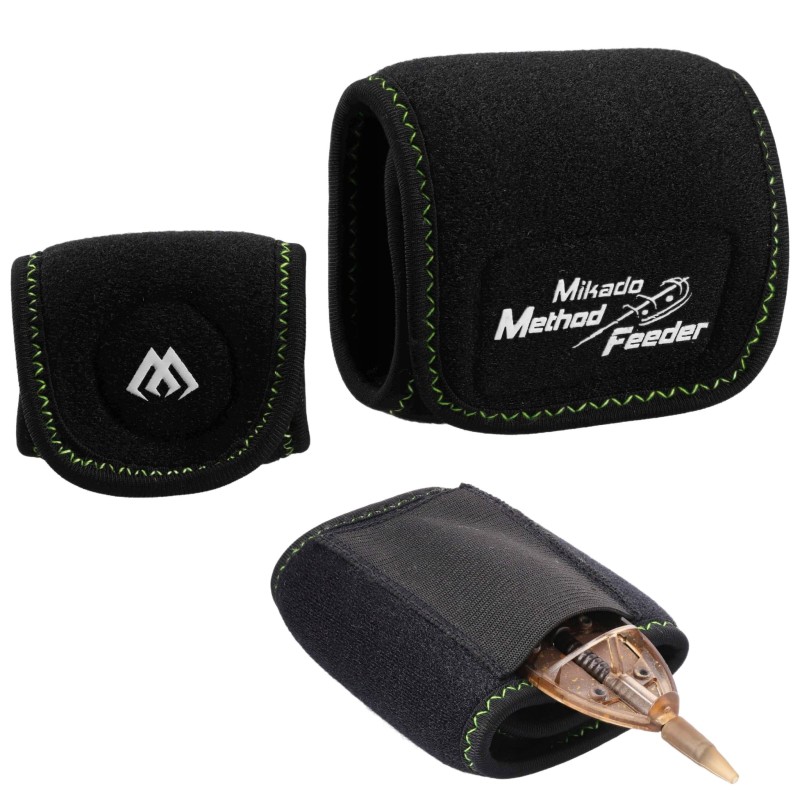 Mikado opaski neoprenowe do spinania wędki kieszonka na podajnik