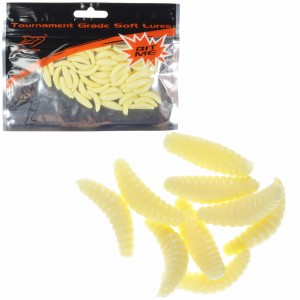 Miracle Fish sztuczny robak kremowy 20 mm 50 sztuk