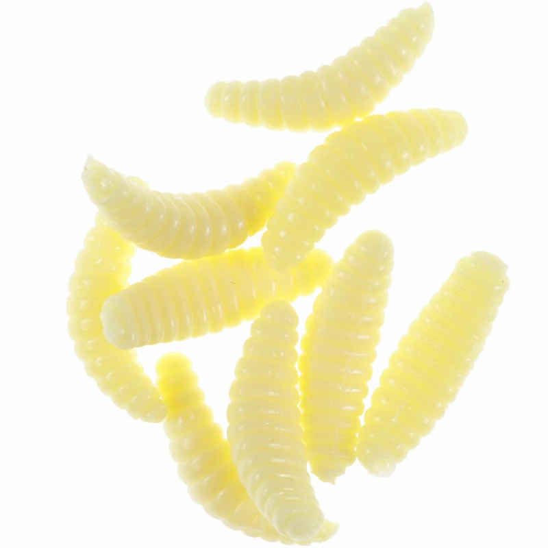 Sztuczny robak kremowy 20 mm 50 sztuk