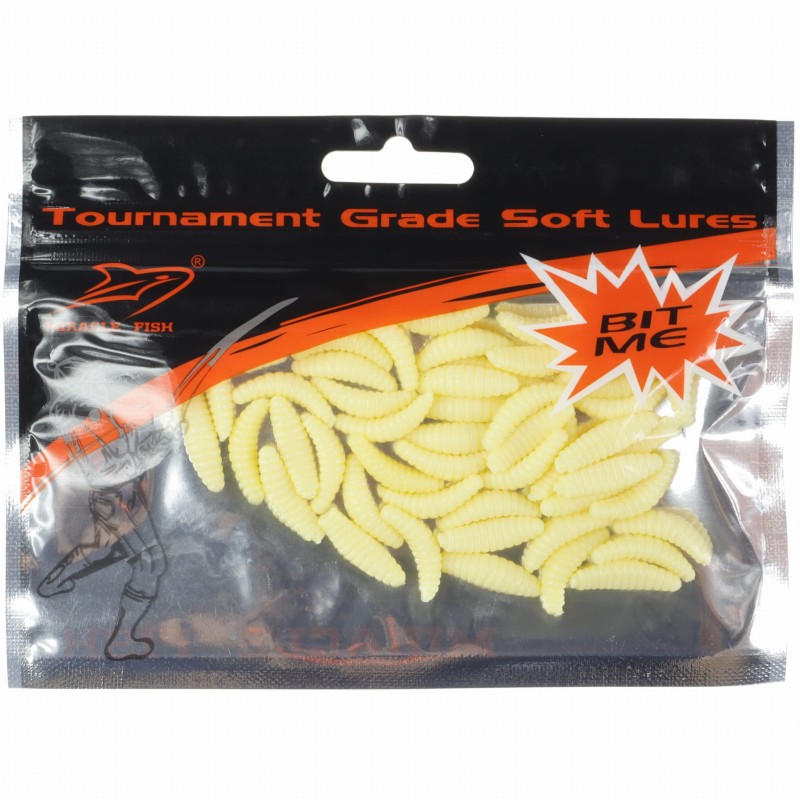 Sztuczny robak kremowy 20 mm 50 sztuk