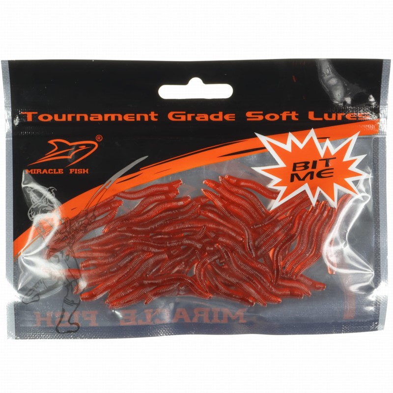 Sztuczny czerwony robak 30 mm 50 szt