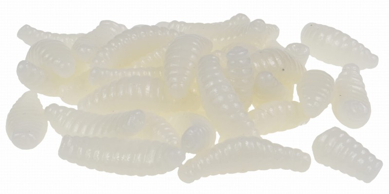 Sztuczny biały robak 20 mm 50 szt