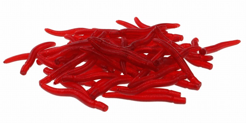 Sztuczny czerwony robak gnojak 35 mm 100 sztuk