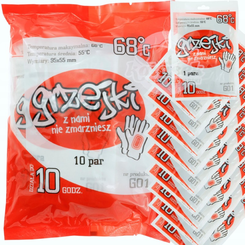 Grzejki ogrzewacze do rąk 10 par