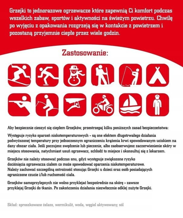 Grzejki ogrzewacze do rąk 1 para