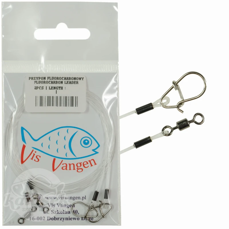 Vis Vangen przypon fluorocarbonowy 30cm / 16kg / 0,8mm 2 sztuki
