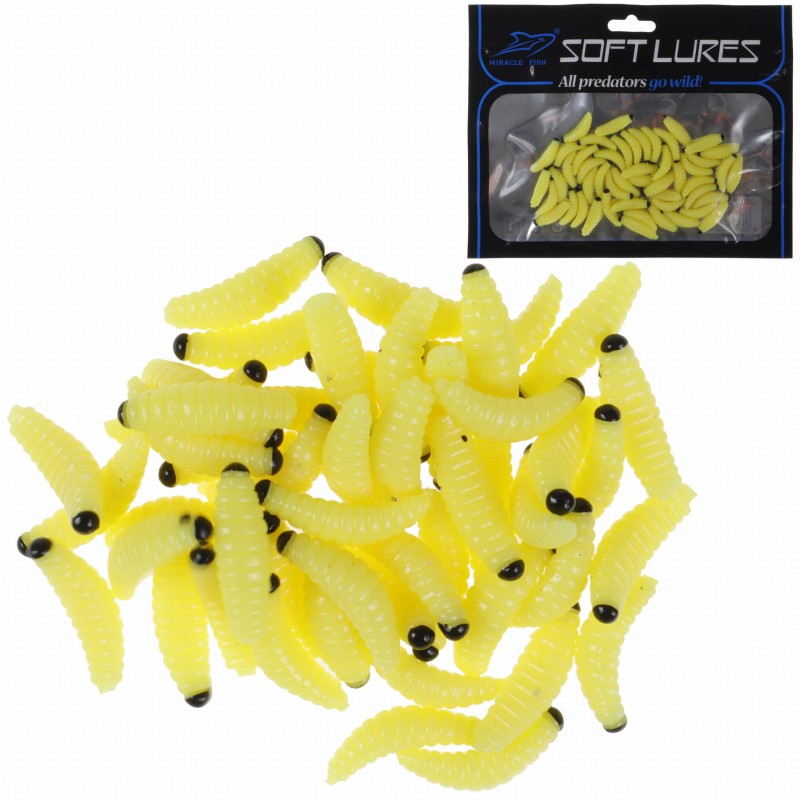 Miracle Fish sztuczny robak kremowy 20 mm 50 szt