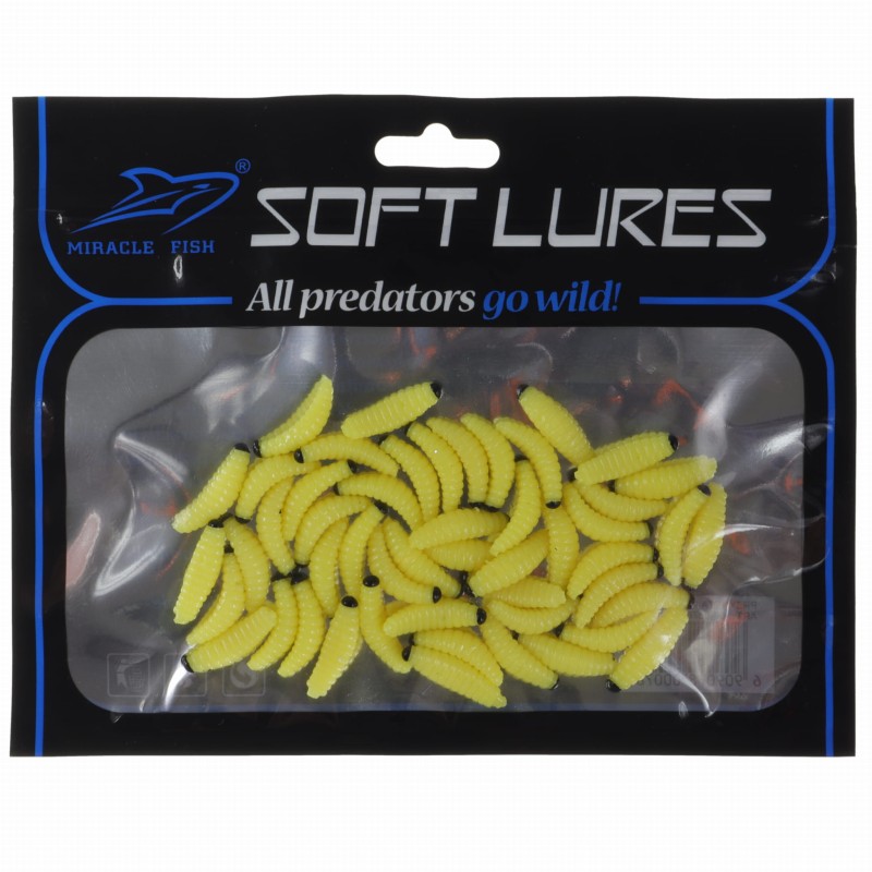 Miracle Fish sztuczny robak kremowy 20 mm 50 szt