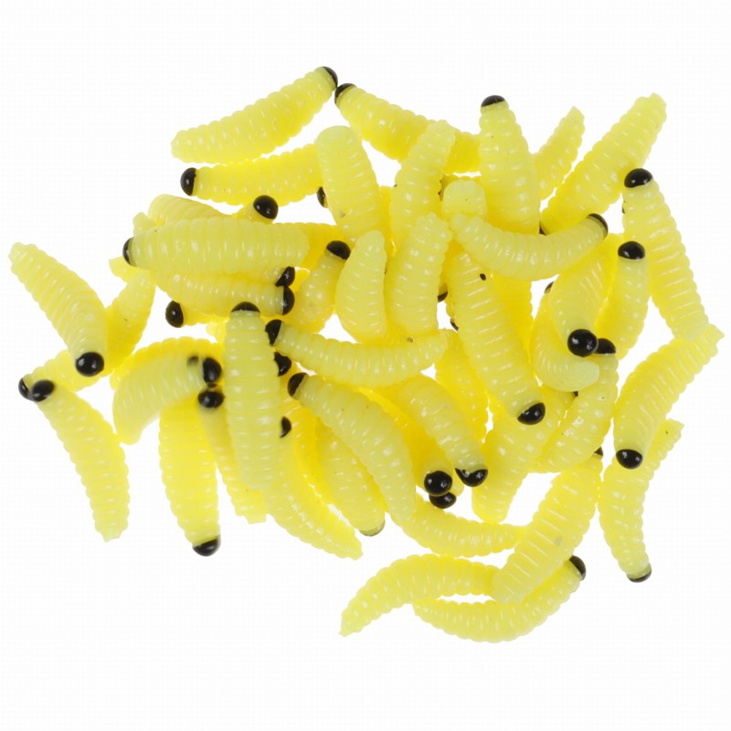 Miracle Fish sztuczny robak kremowy 20 mm 50 szt