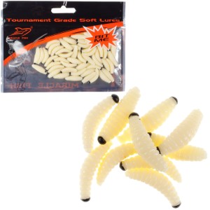 Miracle Fish sztuczny biały robak kremowy 20 mm 50 sztuk