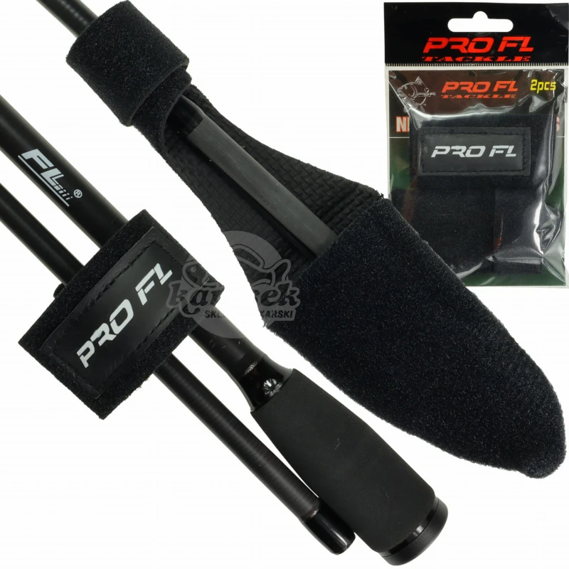 FL opaska rzep neoprenowy 19,5 cm do spinania wędki + ochraniacz na szczytówkę