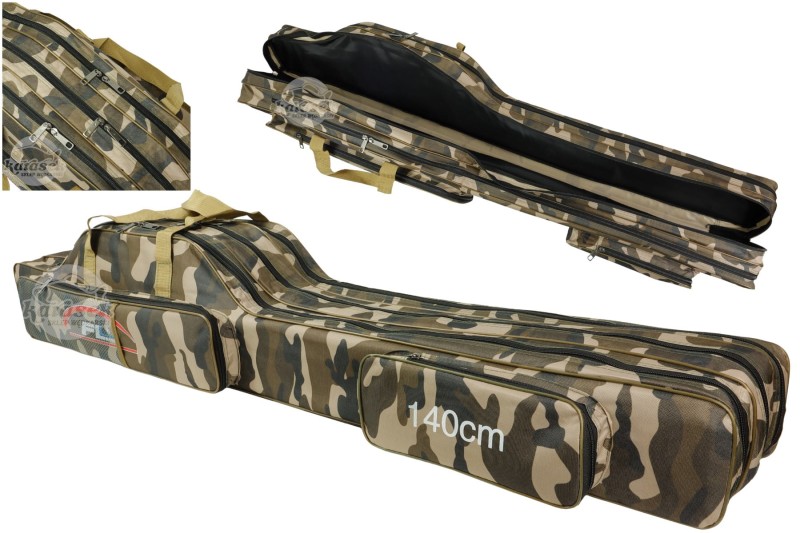 FL pokrowiec torba na wędki 150 cm 3 komory usztywniany