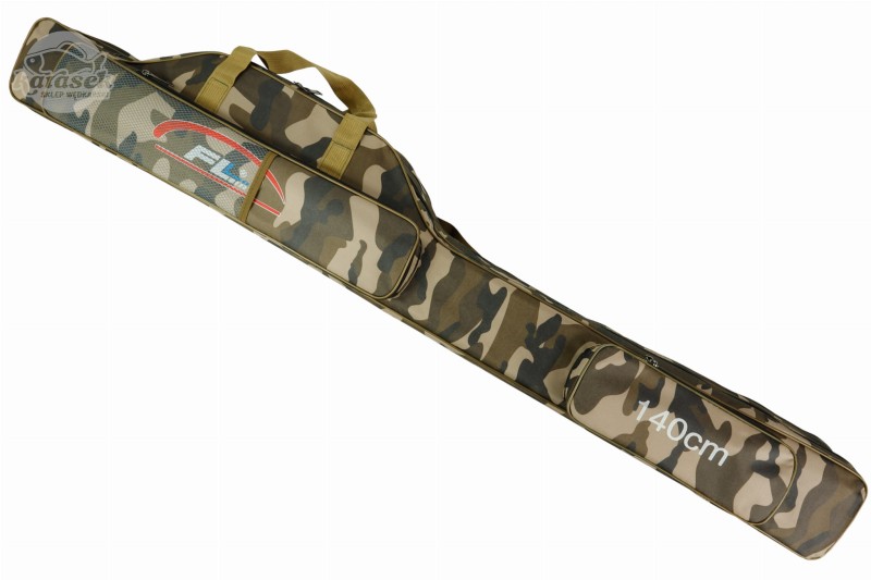 FL pokrowiec torba na wędki moro 140 cm 3 komory usztywniany