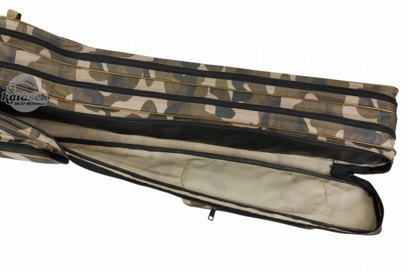 FL pokrowiec torba na wędki moro 140 cm 3 komory usztywniany