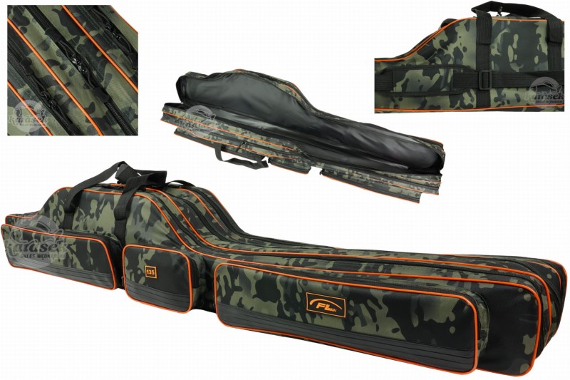 FL pokrowiec torba na wędki 115 cm 3 komory usztywniany