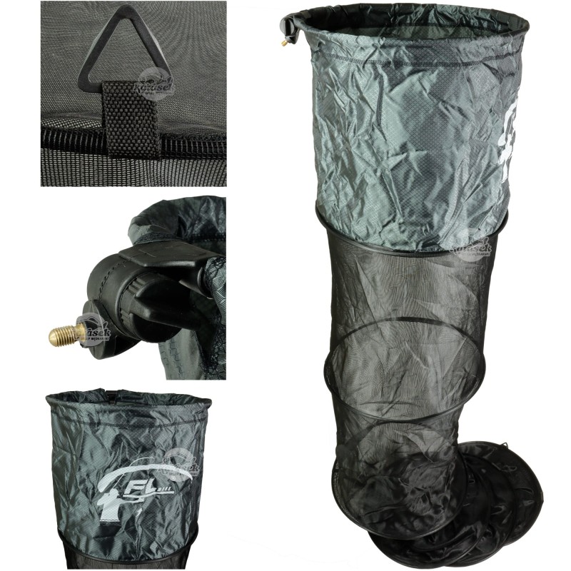 FL siatka wędkarska okrągła 300 x 45 cm z uchwytem na sztycę