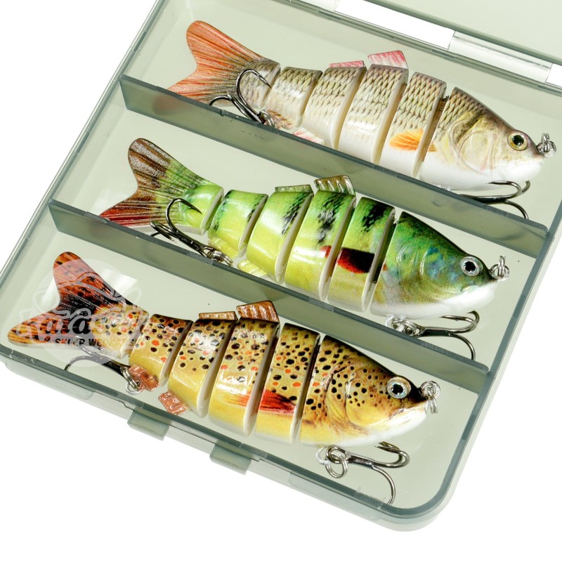 FL zestaw 3 woblerów łamanych tonących 10 cm 20 g + pudełko