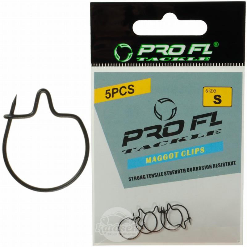 FL agrafki Maggot Rig rozmiar S klipsy do białych robaków