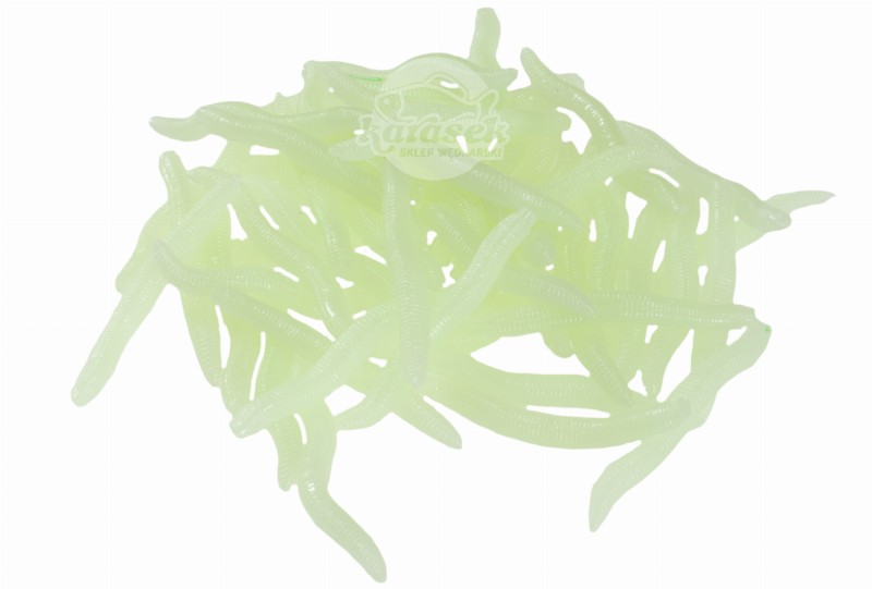 Miracle Fish sztuczny robak FLUO gnojak 30 mm 50 szt świecący