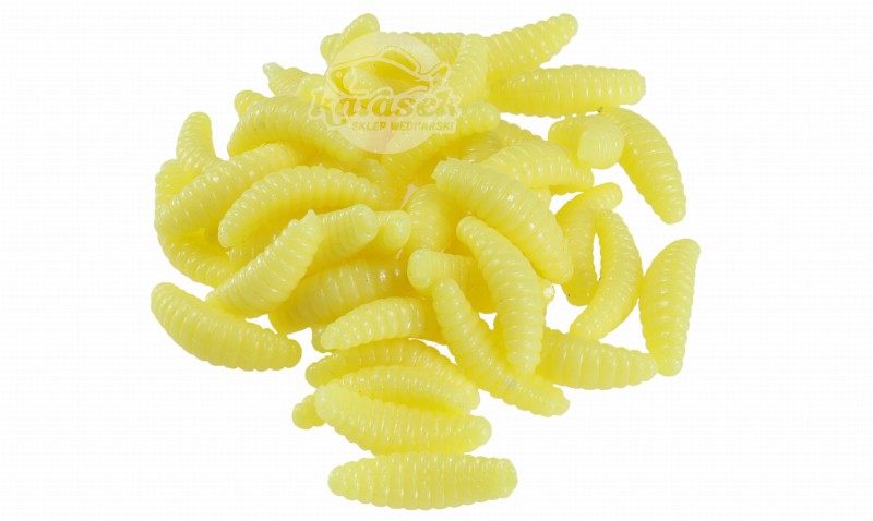 Miracle Fish sztuczny biały robak kremowy 20 mm 50 sztuk